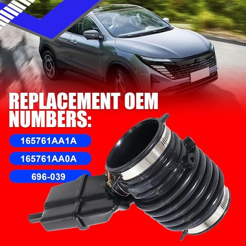 SMMS 696-039 Air Cleaner Intake Hose with 3 Clamps for Nissan Murano 2009-2014 for Nissan Quest 2011-2017, Intake Hose Tube Boot Replaces OE: 16576-1AA1A 16576-1AA0A in Kuwait