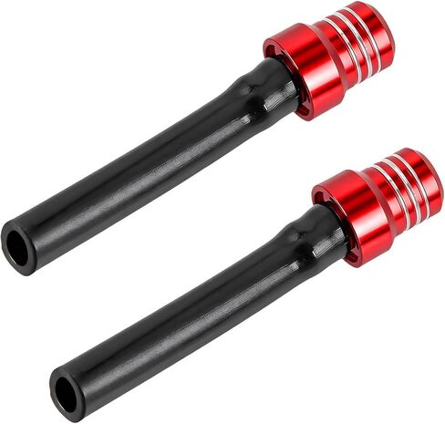 2 PCS Breather Hose Gas Fuel Tank Cap, CNC One-Way Fuel Tank Valve Vent Tube with Check Ball, Aluminum Breather Valve Tube for 50cc 110cc 70cc 125cc ATV Dirt Pit Quad Bike (Red) in Kuwait