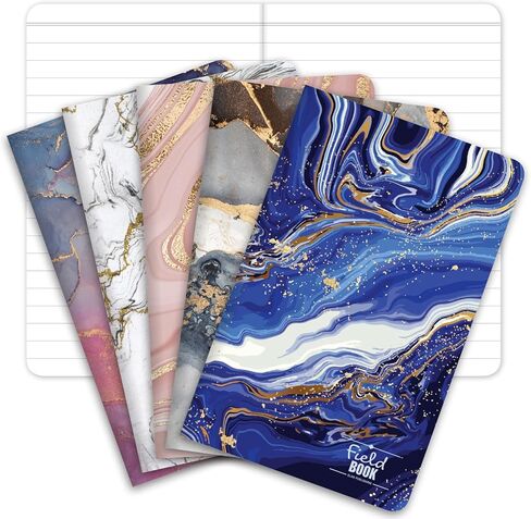 Elan Publishing Company Field Notebook/Pocket Journal - 3.5"x5.5" - Marble Covers - Lined Memo Book - Pack of 5 in Kuwait