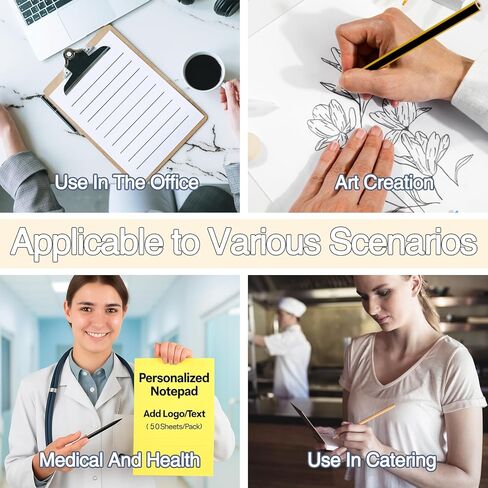 10-1000 Pads Personalized Notepads Bulk - Custom Notepad with Logo & Text 4.25"x5.5" 50 Sheets Pads for Office Business Classroom (Small(4.25''x5.5'')) in Saudi Arabia