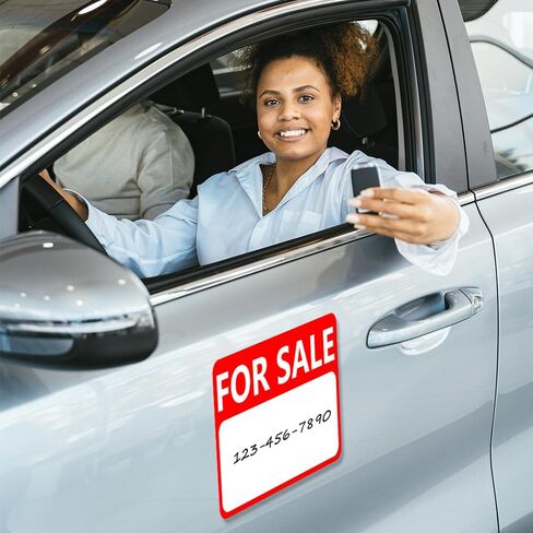 2 Pack Heavy Duty Magnetic Car FOR SALE Signs, Reusable FOR SALE Magnets With Dry Erase Sheet for Vehicles, Houses, Auto, Trunk, Yard, 11.81’’X 7.87’’ - 30 Mils Thickness in Saudi Arabia
