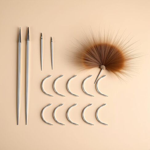 20 Pieces Sliver Veterinary Suture Needles for Animal Surgical Needle and Fur Sew Tool Sewing Notions, Fur Sewing Tool Set in Kuwait