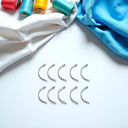 20 Pieces Sliver Veterinary Suture Needles for Animal Surgical Needle and Fur Sew Tool Sewing Notions, Fur Sewing Tool Set in Kuwait