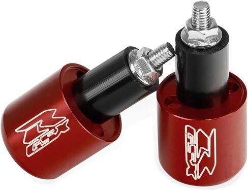 BarBaren CNC Bar ends Handlebar Grip End Caps For GSX-R600 1999-2021 GSX-R750 2000-2021 GSX-R1000 2001-2016 Red in Kuwait