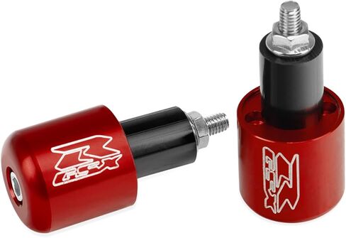 BarBaren CNC Bar ends Handlebar Grip End Caps For GSX-R600 1999-2021 GSX-R750 2000-2021 GSX-R1000 2001-2016 Red in Kuwait