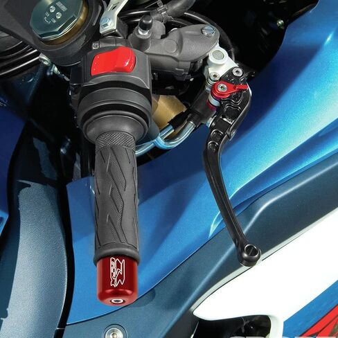 BarBaren CNC Bar ends Handlebar Grip End Caps For GSX-R600 1999-2021 GSX-R750 2000-2021 GSX-R1000 2001-2016 Red in Kuwait