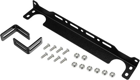 ACROPIX Universal Oil Cooler Mounting Bracket Kit 330mm Aluminum Alloy Engine Oil Cooler Radiator Adapter Kit Oil Cooler Bracket Kit Black Transmission Oil Cooler Mounting Kit Car Parts in Kuwait