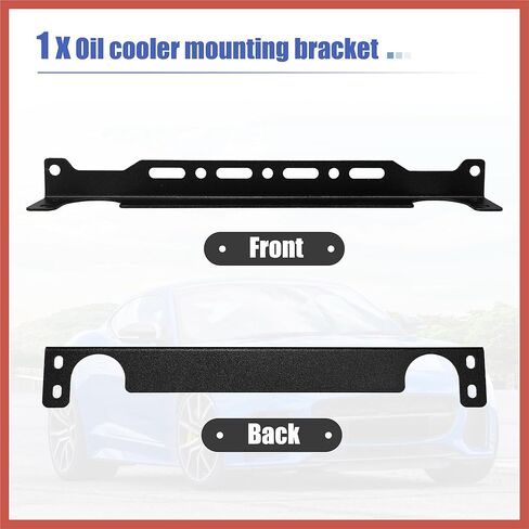 ACROPIX Universal Oil Cooler Mounting Bracket Kit 330mm Aluminum Alloy Engine Oil Cooler Radiator Adapter Kit Oil Cooler Bracket Kit Black Transmission Oil Cooler Mounting Kit Car Parts in Kuwait