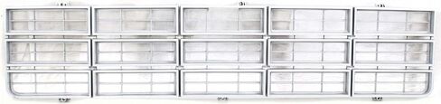 Garage-Pro Grille Assembly - Compatible with 1977-1980 Chevrolet C10, K10, C20, G20, P30 Silver Shell and Insert in Kuwait