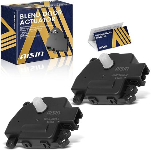 AISIN AFTERMARKET BDAAZ-00026 Set of 2 Main HVAC Air Door Actuator - Compatible with Chrysler Town & Country, Dodge Grand Caravan, Charger, Challenger, Dakota, Ram Dakota, Volkswagen Routan - Mode in Kuwait