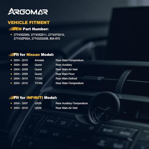 مشغل الباب الخلفي 604-970 HVAC لـ 04-10 Infiniti QX56، لـ 05-15 Nissan Armada، 2004 Pathfinder Armada، 04-09 Quest، 04-15 Titan، استبدل 27743ZP00A، 604-970 in Kuwait