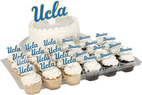 Desert Cactus University of California Los Angeles Cupcake Topper and Cake Toppers Set - UCLA Bruins 25 Pcs Food Party Supplies, Decorations, Graduation and Game Day in Kuwait