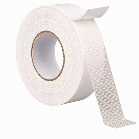Double Sided Fabric Tape Heavy Duty – No Sew No Iron Hemming Tape for Pants, Curtains & Clothing, Permanent Fabric Adhesive Tape for Quick Hem Repair, Alterations & Crafting(White, 1" x50') in Kuwait