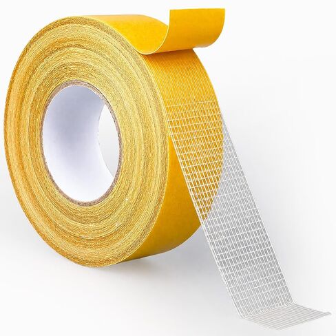 Double Sided Fabric Tape Heavy Duty – No Sew No Iron Hemming Tape for Pants, Curtains & Clothing, Permanent Fabric Adhesive Tape for Quick Hem Repair, Alterations & Crafting(White, 1" x50') in Kuwait