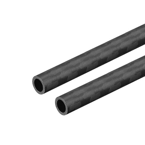 uxcell Carbon Fiber Round Tube 6mm x 4mm x 500mm 3K Roll Wrapped Matt Surface for RC Airplane Quadcopter 2Pcs in Saudi Arabia