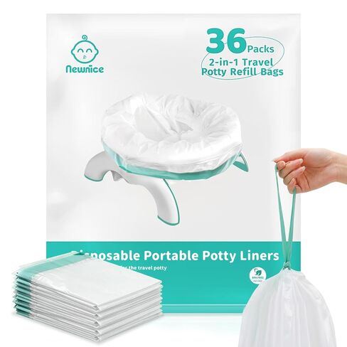[90 Packs] Disposable Potty Liners with 200ML Absorbent Pads, Travel Potty Refill Bags Compatible with OXO Tot 2-in-1 Go Potty, Universal Potty Training Liners Fit Most Potty Chairs for Kids, Toddlers in Saudi Arabia
