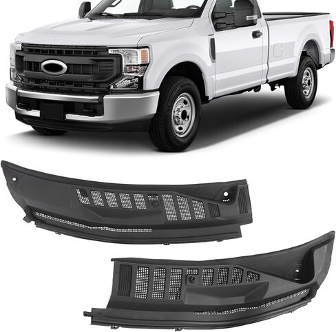 لوحة غطاء القلنسوة الأمامية لممسحة الزجاج الأمامي مناسبة لفورد F250 F350 F450 F550 Super Duty 2017-2022 استبدال لوحة الإدخال الأمامية للجانب الأيسر والأيمن باللون الأسود HC3Z-25022A68-AA in Kuwait