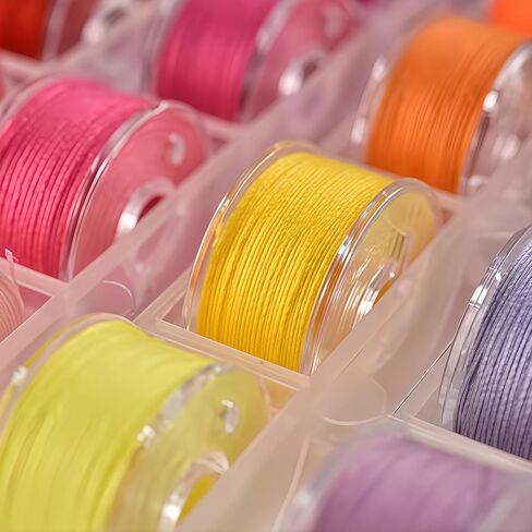 25 Colors Embroidery Thread Set, 400 Yards Polyester Sewing Machine Threads with Bobbins, Multi-Purpose Kit for DIY Crafts, Quilting, Clothing Repair and Gift in Kuwait