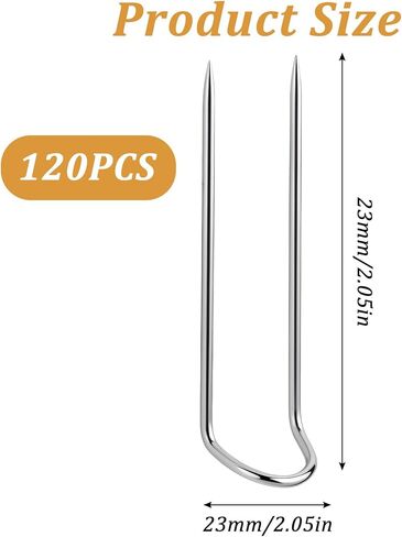 120 Pieces Sewing U Pins, Stainless Steel U Shaped Sewing Pins, Fork Pins for Quilting, Metal Double Blocking Needles for Quilting, Sewing & Crafting Projects in Kuwait