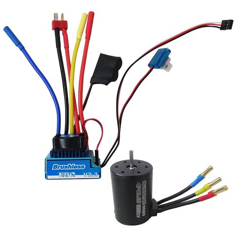 Upgraded 3900KV Motor for RC Vehicle Brushless Power System - with 120A Electronic Speed Control in Kuwait