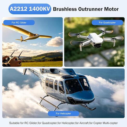 A2212 1400KV RC Brushless Motor 30A ESC Motor SG90 Micro Servo 8060 Propeller Set Compatible with RC Plane Quadcopter Fixed Wing Plane Helicopter Aircraft Repair Kit in Saudi Arabia