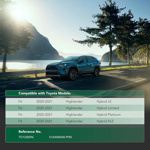 YHTAUTO درع سبلاش للمحرك السفلي متوافق مع Toyota Highlander 2020-2021 Hybrid LE/Hybrid Limited/Hybrid Platinum/Hybrid XLE، واقيات علبة محرك سبلاش جارد in Kuwait