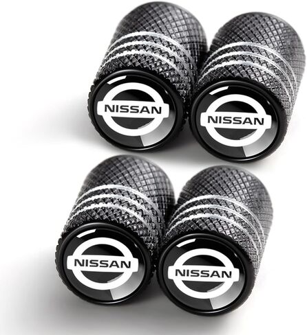 Tire Valve Stem Cap Cover Fit for Nissan Belt O-Ring Seal Corrosion Resistant Tire Valve Caps Car Accessories 4Pc Black in Kuwait