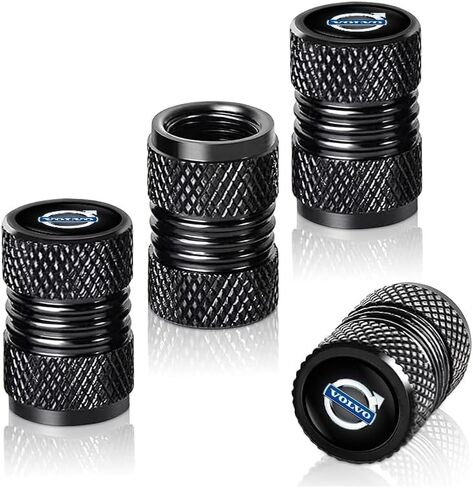 4Pcs Automobile Tire Valve Stem Covers, for Caps Compatible with Volvo s60 s90 xc60 xc40 xc90 v60 v90 Series Vehicles and Other Motor Vehicles Tire Valve Cap Covers Silver in Saudi Arabia