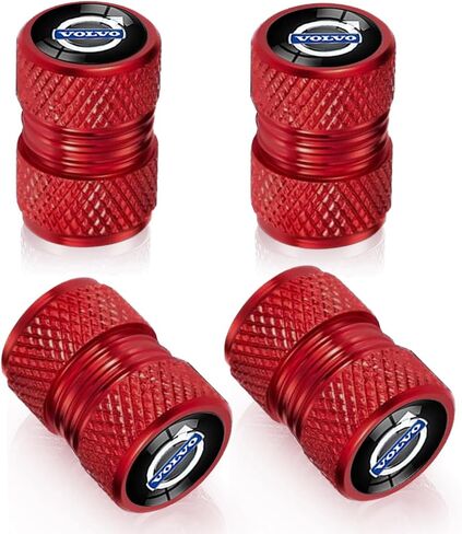 4Pcs Automobile Tire Valve Stem Covers, for Caps Compatible with Volvo s60 s90 xc60 xc40 xc90 v60 v90 Series Vehicles and Other Motor Vehicles Tire Valve Cap Covers Silver in Saudi Arabia