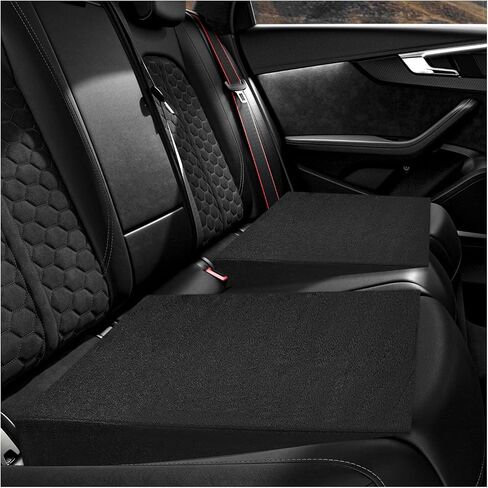 Auto Seat Wedge Leveling Cushion, Breathable Fabric Rear Seat Leveling Mat Support Cushion, Ergonomic Angled Design Backseat Pad Pain Relief Pad for Car Office Outdoor in Saudi Arabia