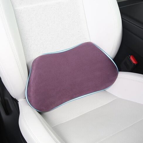 Lumbar Support Pillow for Car, Ergonomic Memory Foam Back Cushion for Driving, Seat Office Chair, Gaming Chair, Lower Back Support for Back Pain Relief, Purple, 1 Pack in Kuwait