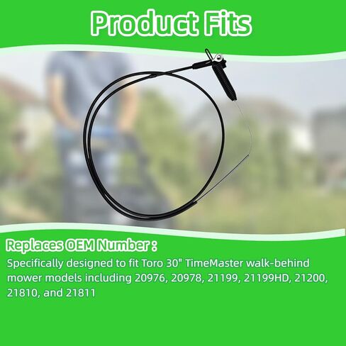 133-1998 Brake Cable Replacement for Toro 30" TimeMaster Lawn Mowers, Fits 20976 20978 21199 21200 21810 21811 Walk Behind Mower Blade Stop Control Cable in Saudi Arabia