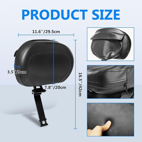 Adjustable Padded Driver Backrest Front Rider Lumbar Support Back Rest For Can Am Canyon Redrock/XT 2025 2026 Models Accessories in Kuwait