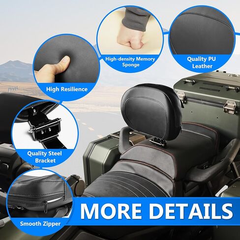 Adjustable Padded Driver Backrest Front Rider Lumbar Support Back Rest For Can Am Canyon Redrock/XT 2025 2026 Models Accessories in Kuwait