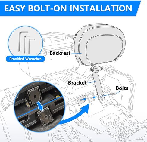 Adjustable Padded Driver Backrest Front Rider Lumbar Support Back Rest For Can Am Canyon Redrock/XT 2025 2026 Models Accessories in Kuwait