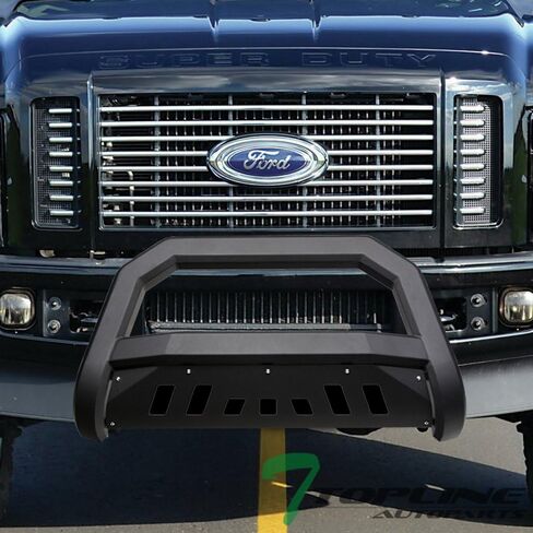 7422452735737 متوافق مع 2008-2010 Ford F250 / F350 / F450 / F550 Superduty Matte Black AVT Style Bull Bar Guard مع لوحة انزلاقية in Kuwait