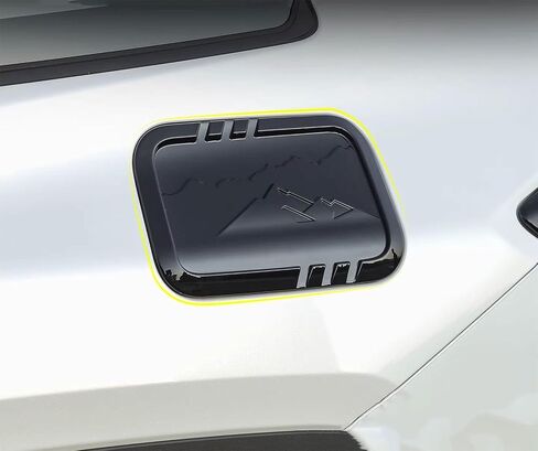 غطاء خزان الوقود متوافق مع Toyota New RAV4 Woodland 2026 2027+ غطاء الزيت وغطاء الغاز وإكسسوارات السيارة الخارجية ABS 1 قطعة (نمط أسود لامع) in Kuwait