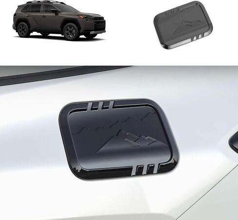 غطاء خزان الوقود متوافق مع Toyota New RAV4 Woodland 2026 2027+ غطاء الزيت وغطاء الغاز وإكسسوارات السيارة الخارجية ABS 1 قطعة (نمط أسود لامع) in Kuwait