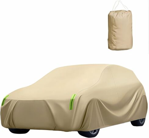 Heavy-Duty Oxford Waterproof Full Car Cover with Soft Lining, Windproof All Weather SUV Protection Against Hail, UV, Snow Ice, Dirt＆Leaf, Sturdy and Durable Outdoor Full Cover Universal Fit Suvs in Saudi Arabia