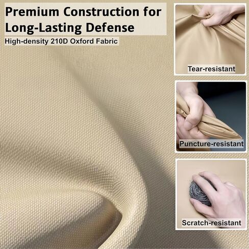 Heavy-Duty Oxford Waterproof Full Car Cover with Soft Lining, Windproof All Weather SUV Protection Against Hail, UV, Snow Ice, Dirt＆Leaf, Sturdy and Durable Outdoor Full Cover Universal Fit Suvs in Saudi Arabia