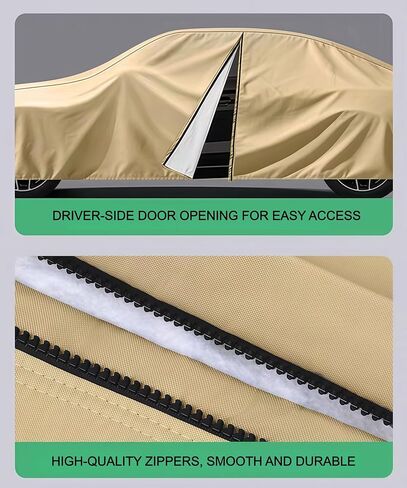 Heavy-Duty Oxford Waterproof Full Car Cover with Soft Lining, Windproof All Weather SUV Protection Against Hail, UV, Snow Ice, Dirt＆Leaf, Sturdy and Durable Outdoor Full Cover Universal Fit Suvs in Saudi Arabia