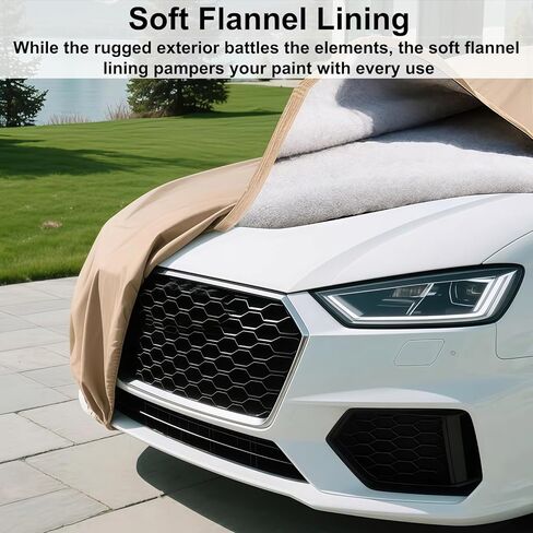 Heavy-Duty Oxford Waterproof Full Car Cover with Soft Lining, Windproof All Weather SUV Protection Against Hail, UV, Snow Ice, Dirt＆Leaf, Sturdy and Durable Outdoor Full Cover Universal Fit Suvs in Saudi Arabia