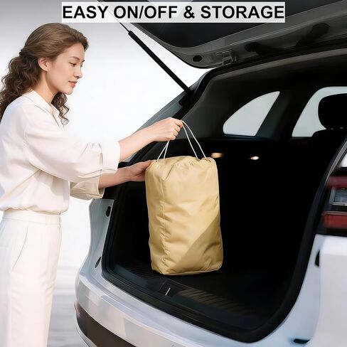 Heavy-Duty Oxford Waterproof Full Car Cover with Soft Lining, Windproof All Weather SUV Protection Against Hail, UV, Snow Ice, Dirt＆Leaf, Sturdy and Durable Outdoor Full Cover Universal Fit Suvs in Saudi Arabia
