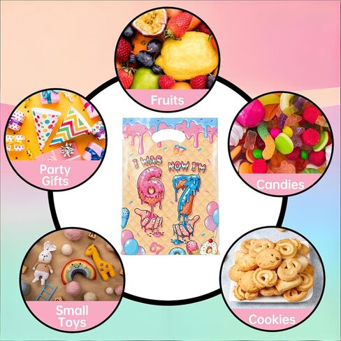 30 Pcs 6 7 Goodie Bags Party Favor Bags with Handles for Birthday Party Theme Candy Bag Treat Bags Cookie bag in Saudi Arabia
