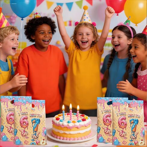 30 Pcs 6 7 Goodie Bags Party Favor Bags with Handles for Birthday Party Theme Candy Bag Treat Bags Cookie bag in Saudi Arabia