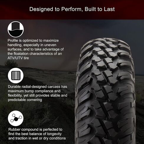 Tusk TERRABITE Heavy Duty 8-Ply Radial UTV/ATV Tires (27x9-12) in Kuwait