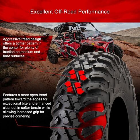 Tusk TERRABITE Heavy Duty 8-Ply Radial UTV/ATV Tires (27x9-12) in Kuwait