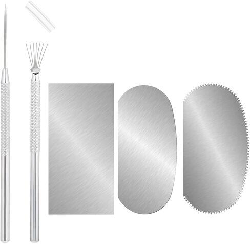 5pcs Clay Sculpting Tools Serrated Ceramic Rib for Pottery Ribs Serrated Rib for Pottery Steel Tools Ceramic Detail Ceramics Mud Tool Clay Needle Wire Texture Tool for Modeling Carving in Kuwait