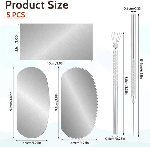 5pcs Clay Sculpting Tools Serrated Ceramic Rib for Pottery Ribs Serrated Rib for Pottery Steel Tools Ceramic Detail Ceramics Mud Tool Clay Needle Wire Texture Tool for Modeling Carving in Kuwait