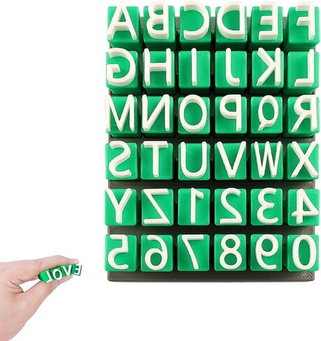 36 Clay Letter Stamps - DIY Handmade Ceramic Decorative Letter Mold Accessories for Letters, Numbers, and Symbols, with Packaging Box (Capital Letters) in Saudi Arabia